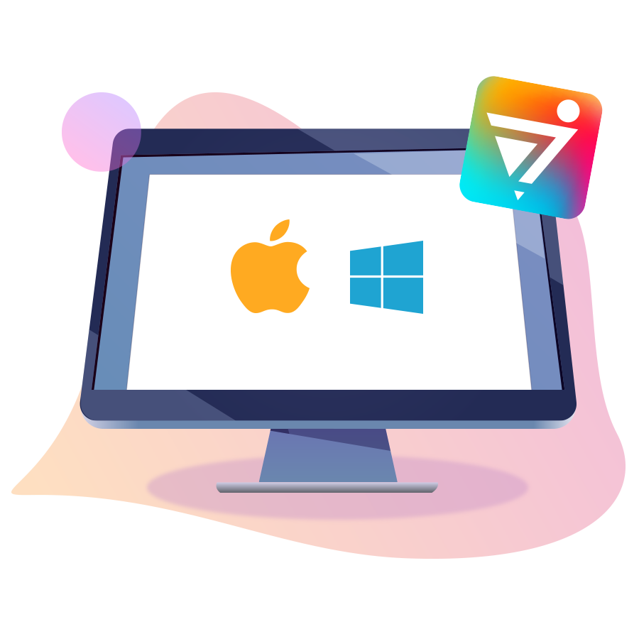 Lade die VIZ Designer -Software für MAC oder Windows herunter